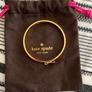 Kate Spade Gold Toned Take A Bow Bracelet